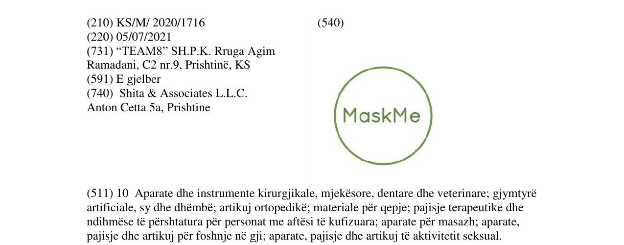 Zëri i markës MASK ME në buletin