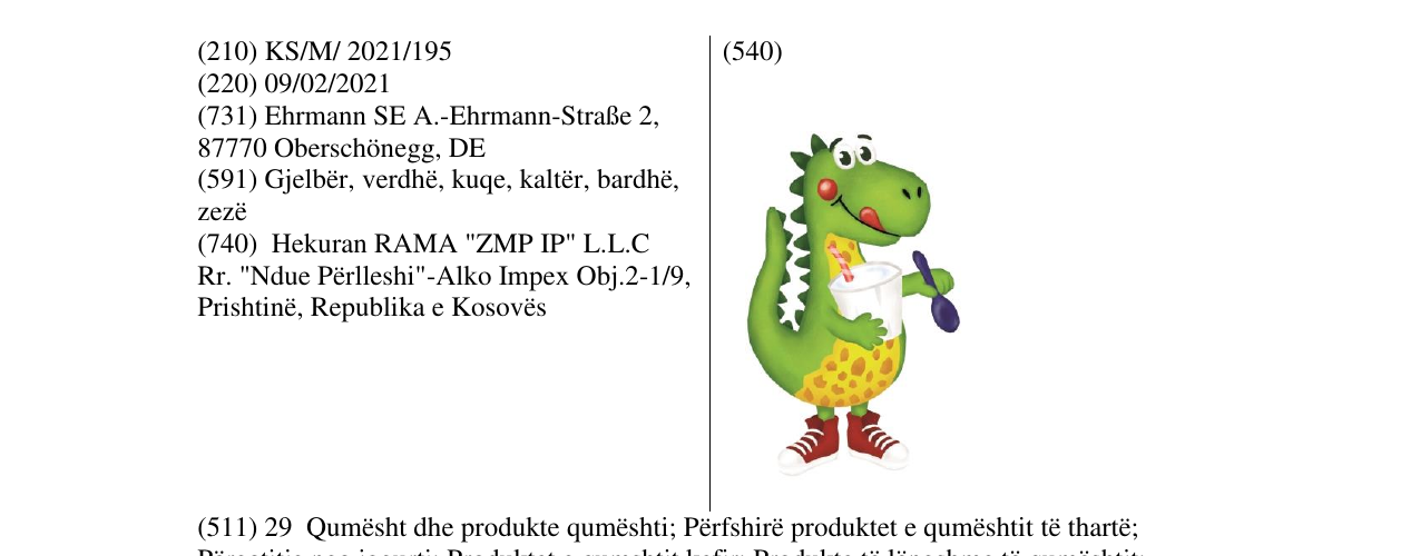 Zëri i markës dino në buletin
