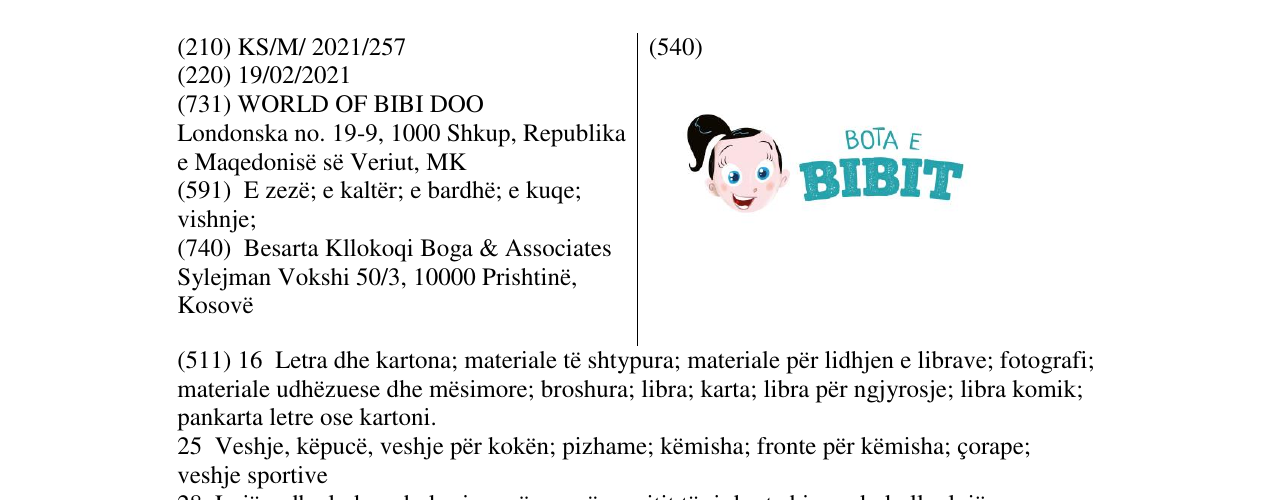Zëri i markës bota e BIBIT në buletin
