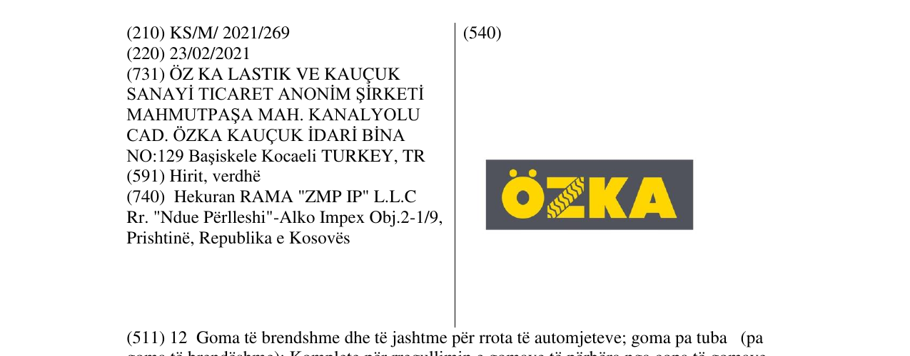 Zëri i markës OZKA në buletin