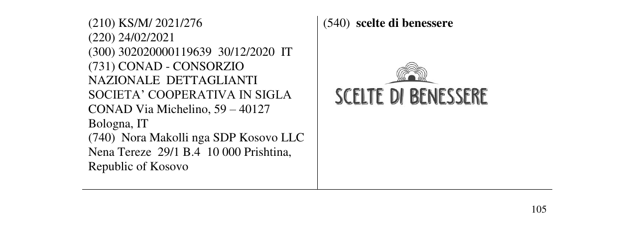 Zëri i markës scelte di benessere në buletin
