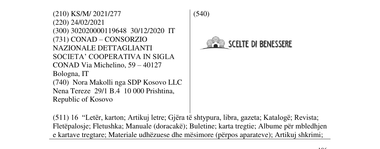 Zëri i markës SCELTE DI BENESSERE në buletin