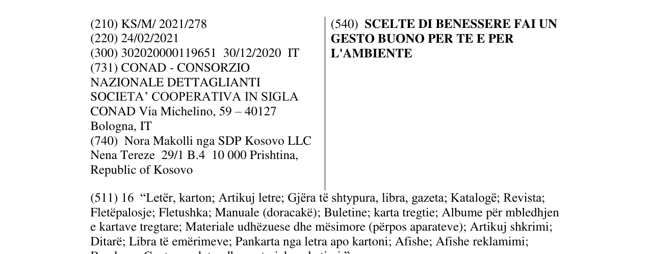Zëri i markës SCELTE DI BENESSERE FAI UN GESTO BUONO PER TE E PER L'AMBIENTE në buletin