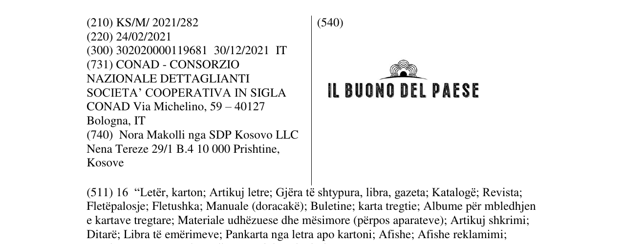 Zëri i markës il buono del paese në buletin