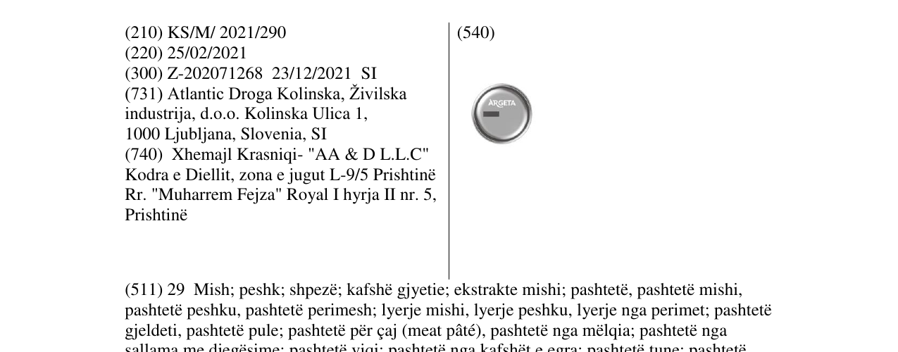 Zëri i markës Markë figurative në buletin