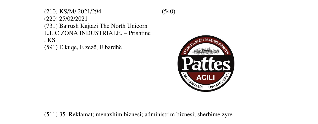 Zëri i markës pattes në buletin
