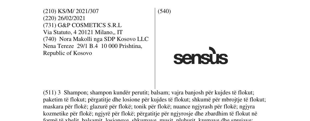Zëri i markës SENSUS në buletin