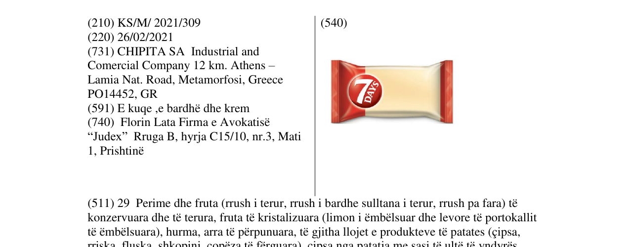 Zëri i markës 7 DAYS në buletin