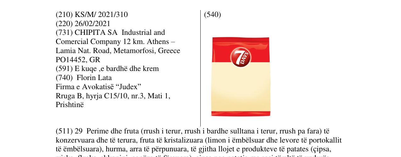 Zëri i markës 7 DAYS në buletin