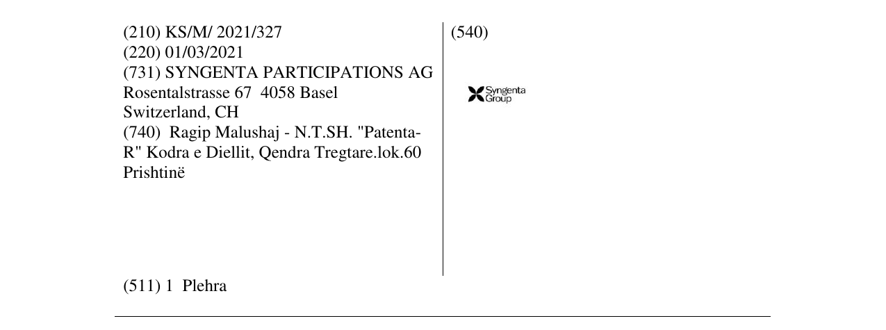 Zëri i markës Syngenta Group në buletin