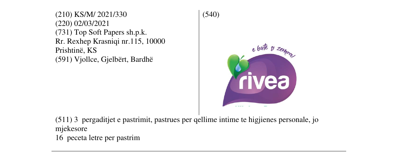 Zëri i markës rivea në buletin
