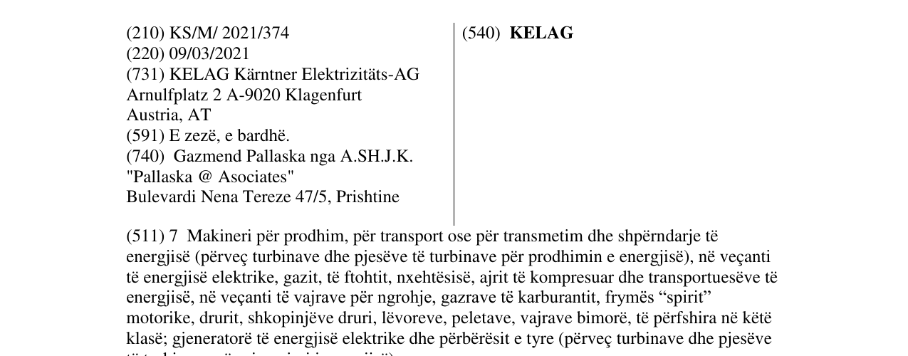 Zëri i markës KELAG në buletin