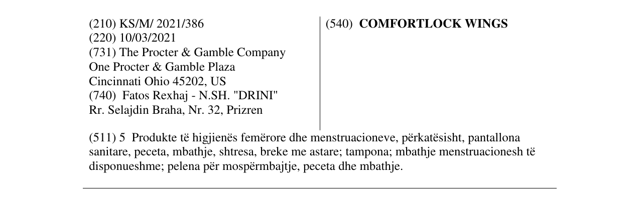 Zëri i markës COMFORTLOCK WINGS në buletin