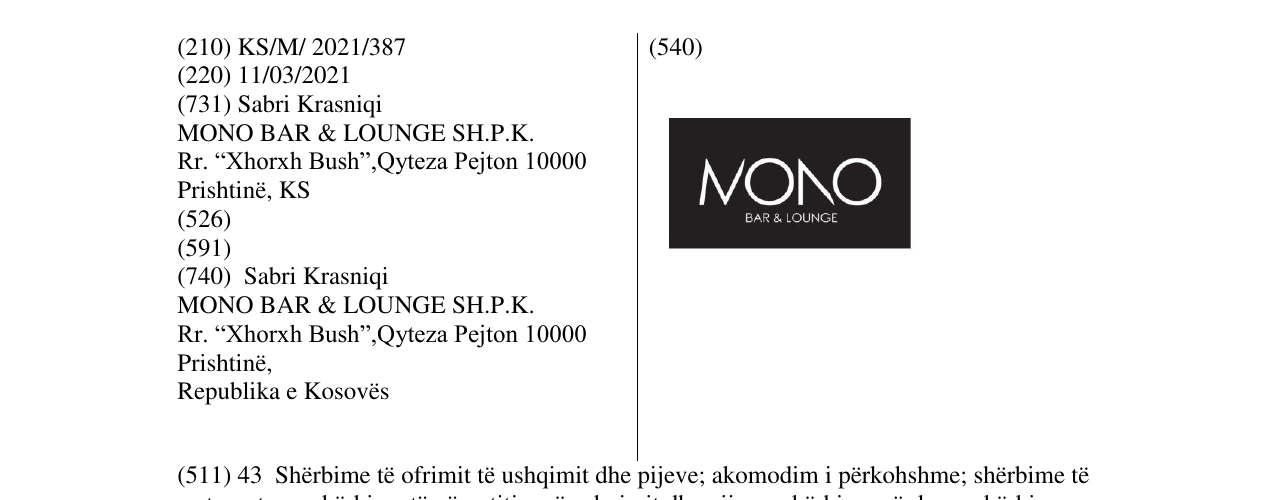 Zëri i markës MONO në buletin