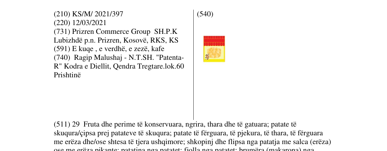 Zëri i markës CIPS në buletin