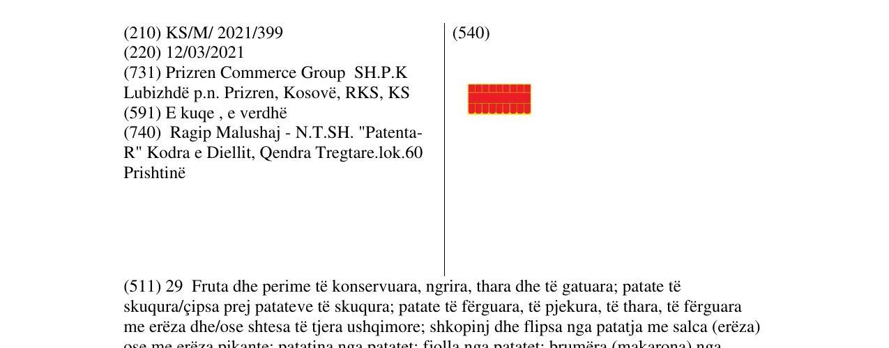 Zëri i markës cips në buletin