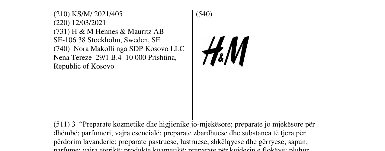 Zëri i markës H&M në buletin