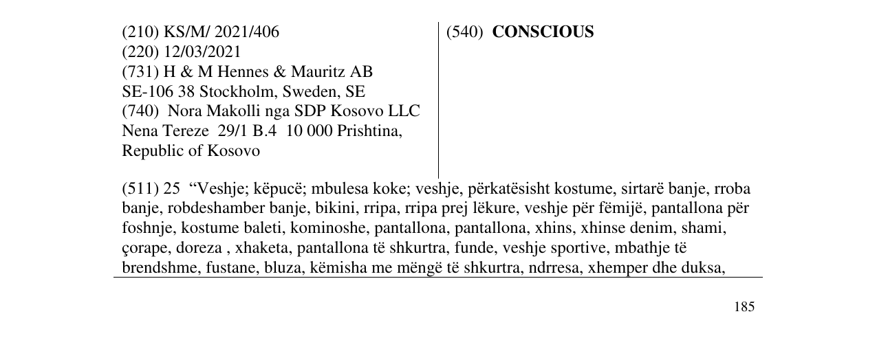Zëri i markës CONSCIOUS në buletin