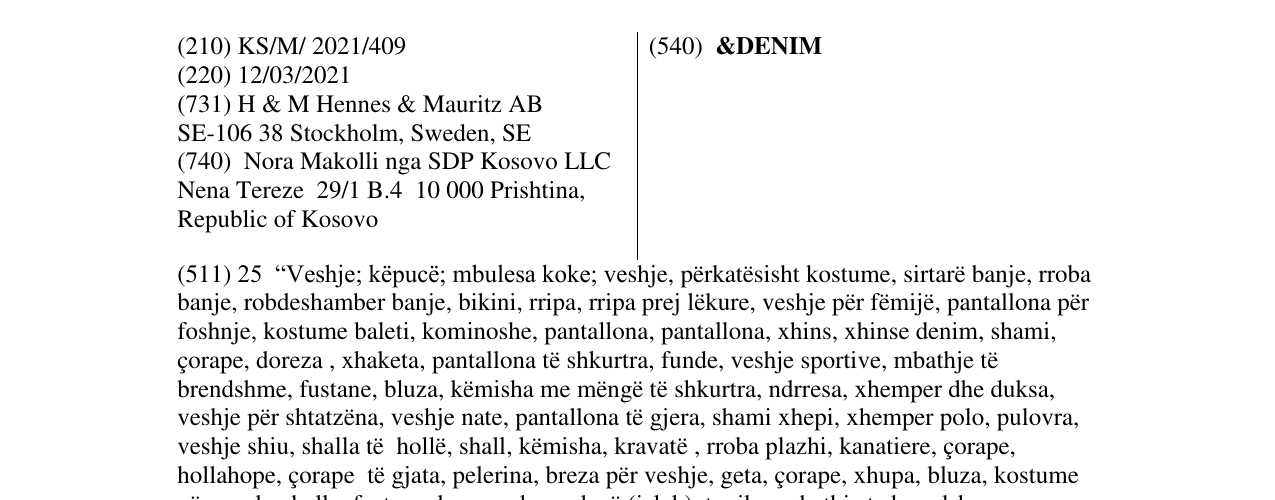 Zëri i markës &DENIM në buletin