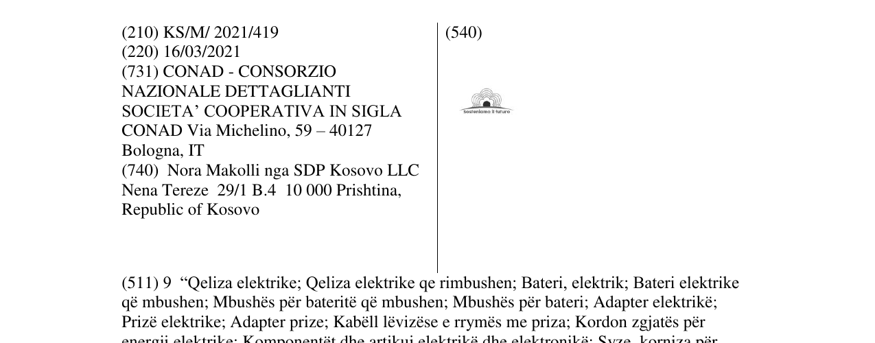 Zëri i markës Sosteniamo il futuro në buletin