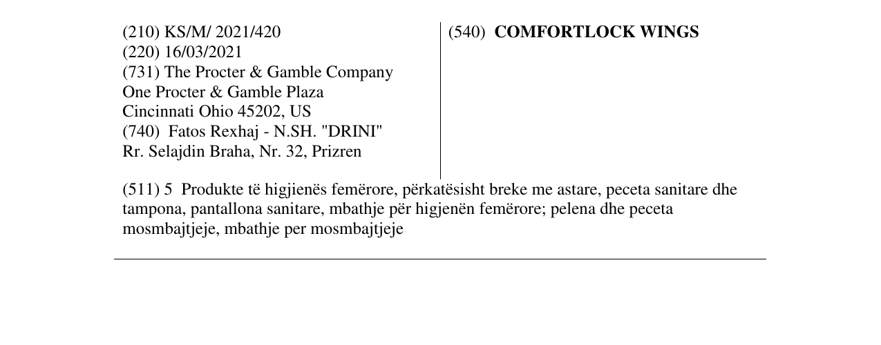 Zëri i markës COMFORTLOCK WINGS në buletin