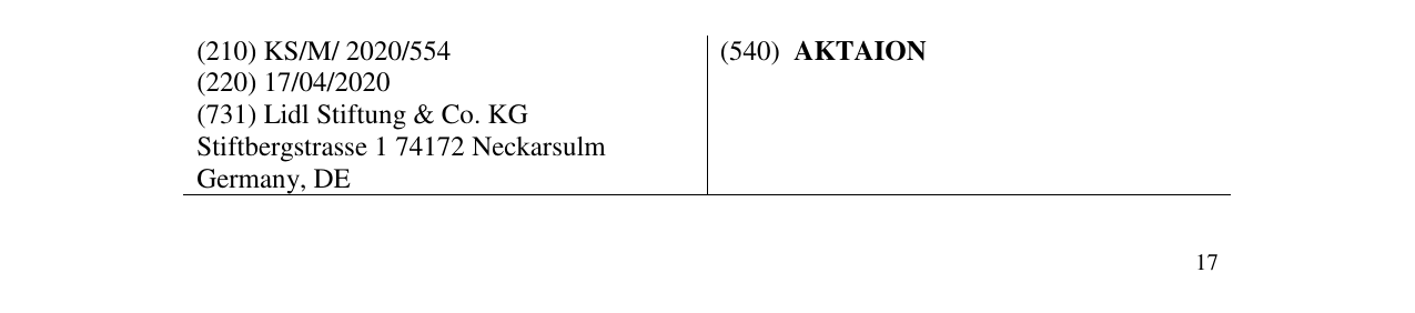 Zëri i markës AKTAION në buletin
