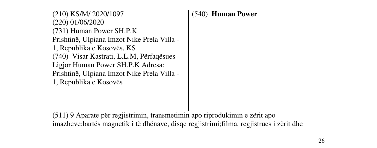 Zëri i markës Human Power në buletin