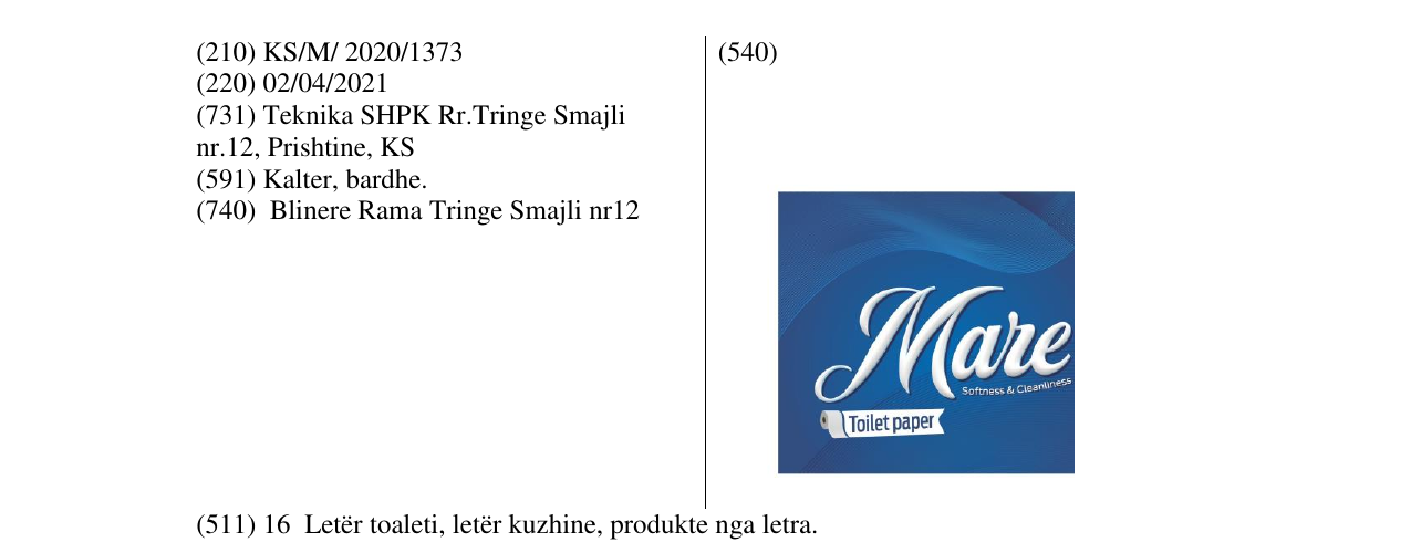 Zëri i markës Mare në buletin