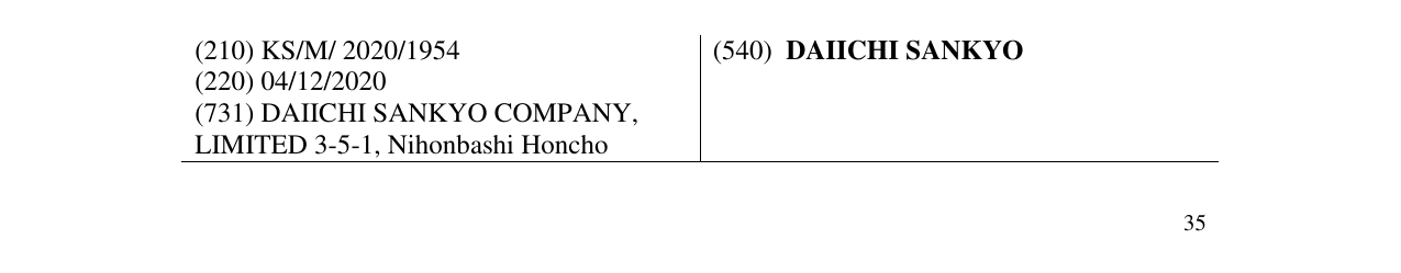 Zëri i markës DAIICHI SANKYO në buletin