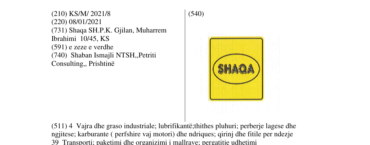 Zëri i markës shaqa në buletin