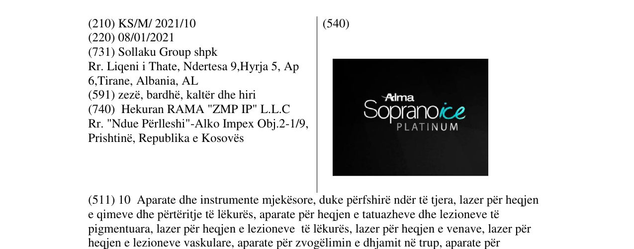Zëri i markës soprano ice në buletin