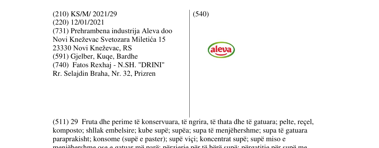 Zëri i markës aleva në buletin