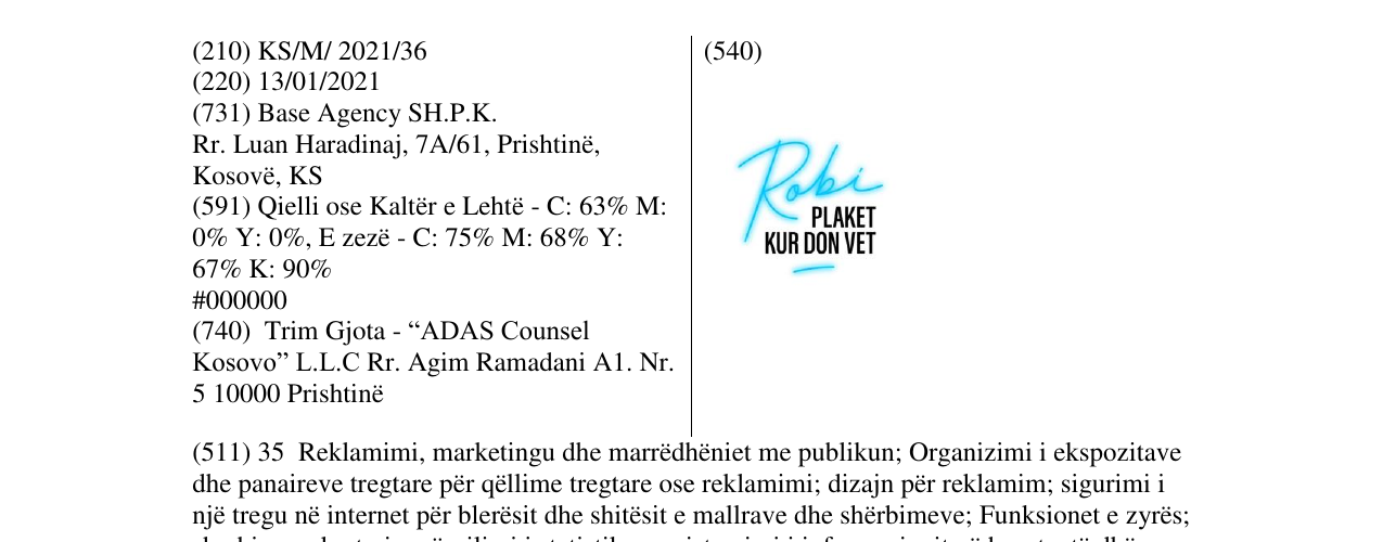 Zëri i markës Robi Plaket kur don vet në buletin