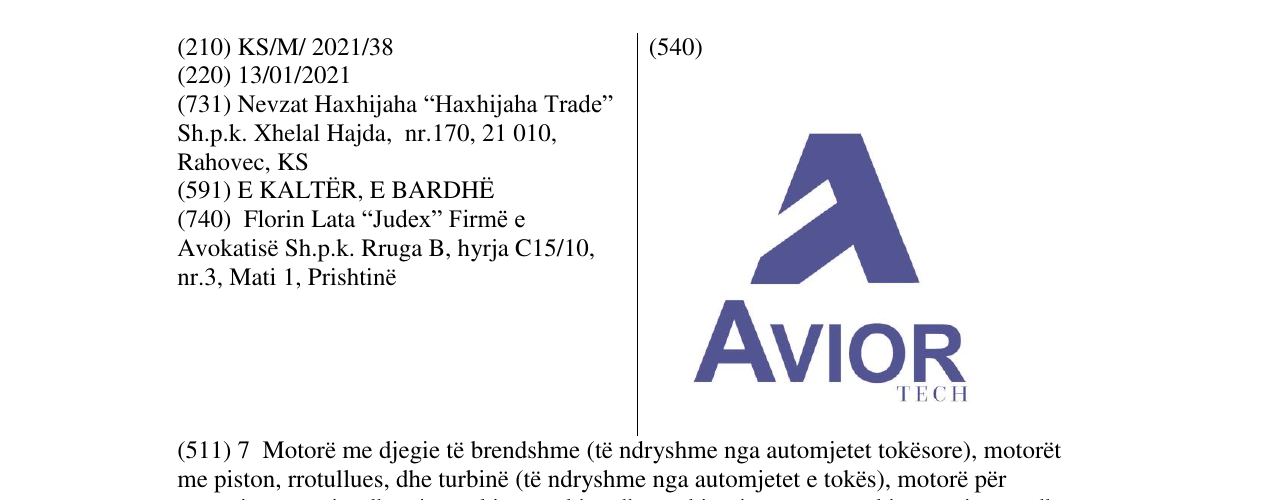 Zëri i markës AVIOR TECH në buletin