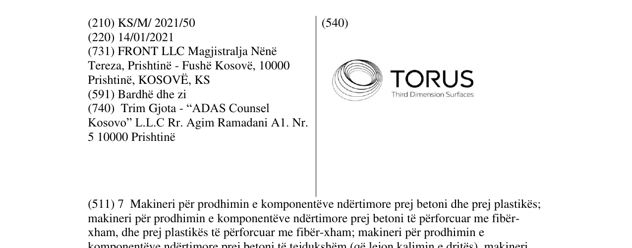 Zëri i markës torus në buletin
