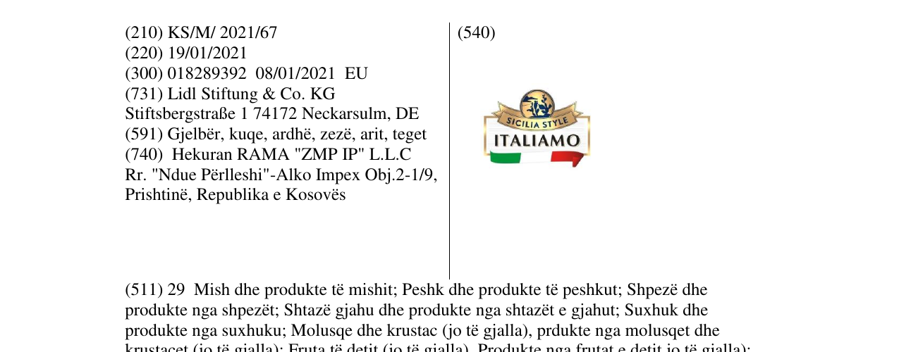 Zëri i markës italiamo në buletin