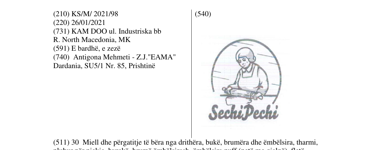 Zëri i markës sechipechi në buletin