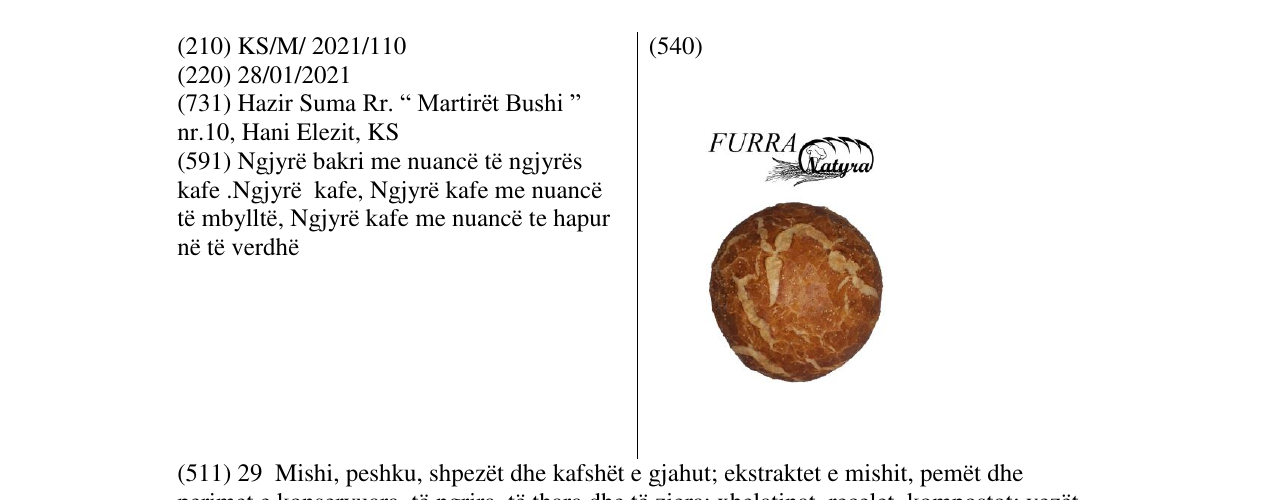 Zëri i markës furra natyra në buletin