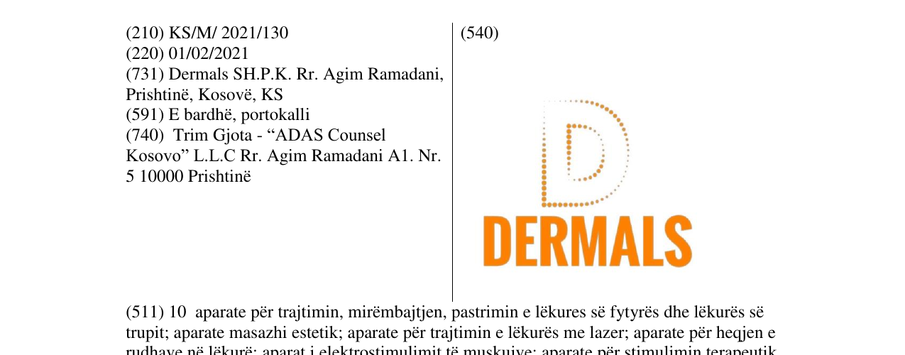 Zëri i markës dermals në buletin