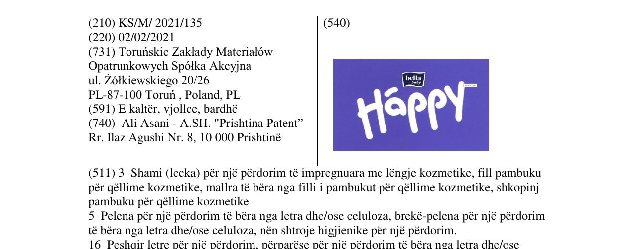 Zëri i markës bella baby në buletin