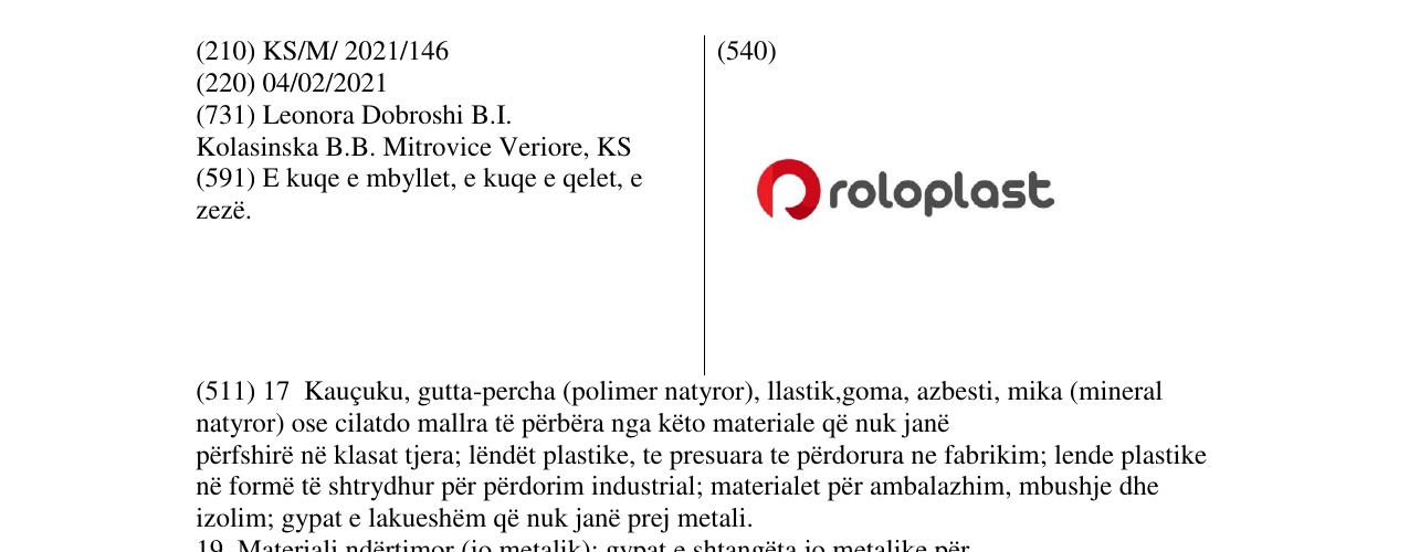 Zëri i markës roloplast në buletin