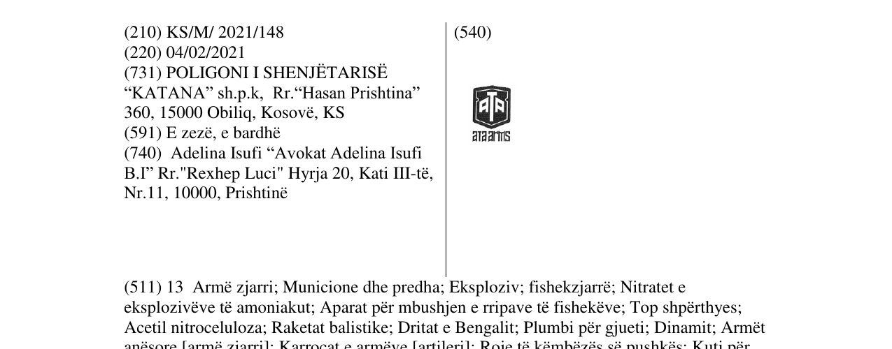 Zëri i markës ATAARMS në buletin