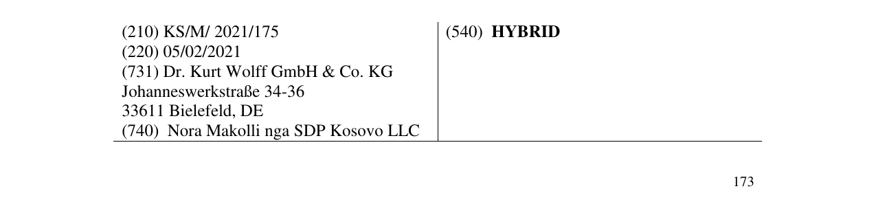 Zëri i markës HYBRID në buletin