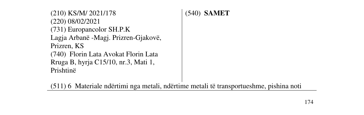 Zëri i markës SAMET në buletin