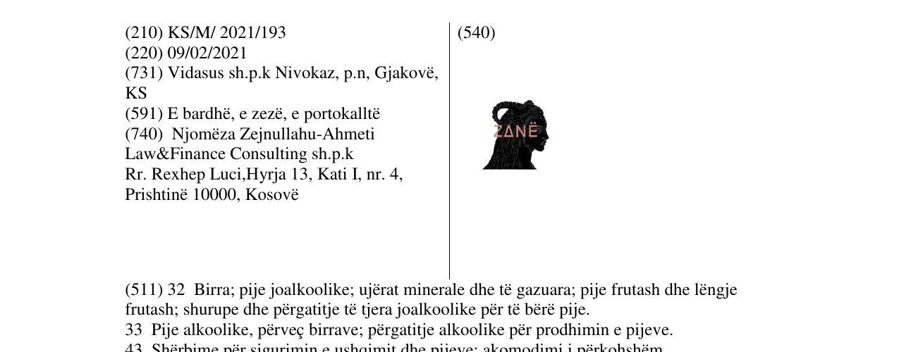 Zëri i markës ZANE në buletin
