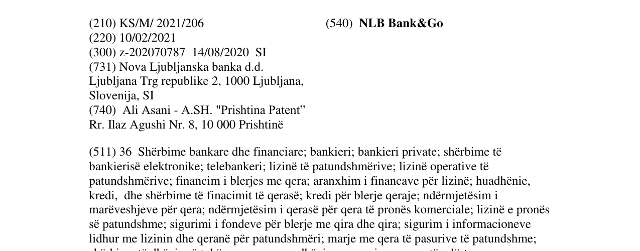 Zëri i markës NLB Bank&Go në buletin