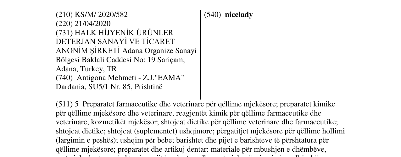 Zëri i markës nicelady në buletin