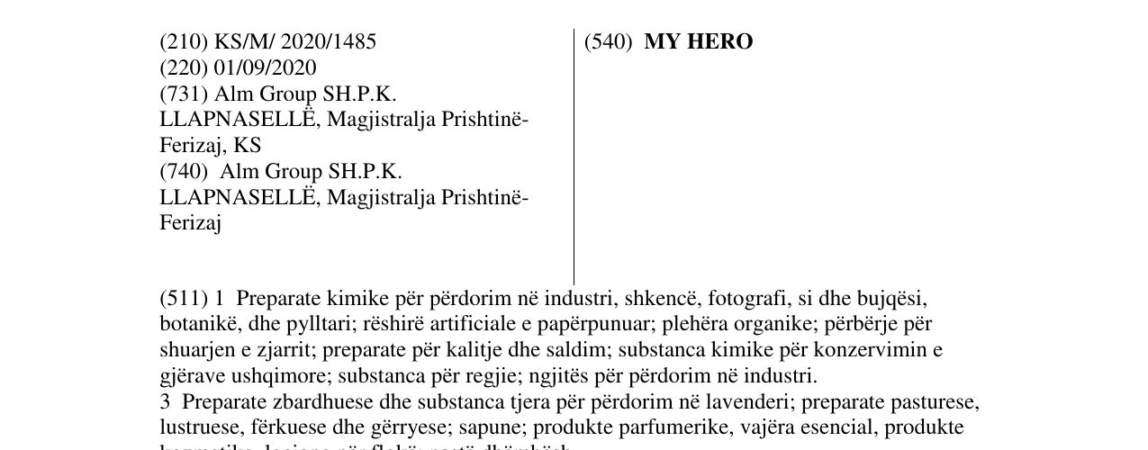 Zëri i markës MY HERO në buletin