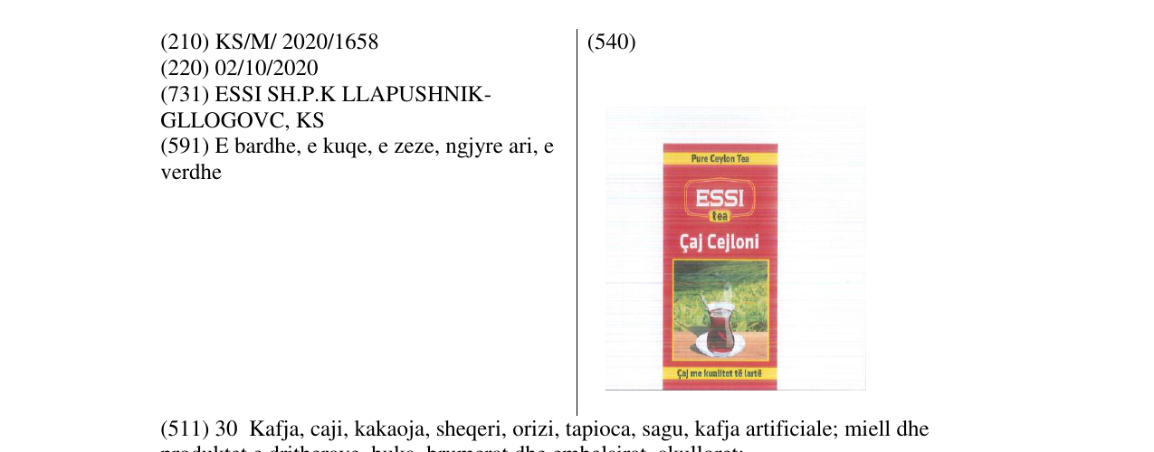 Zëri i markës ESSI në buletin