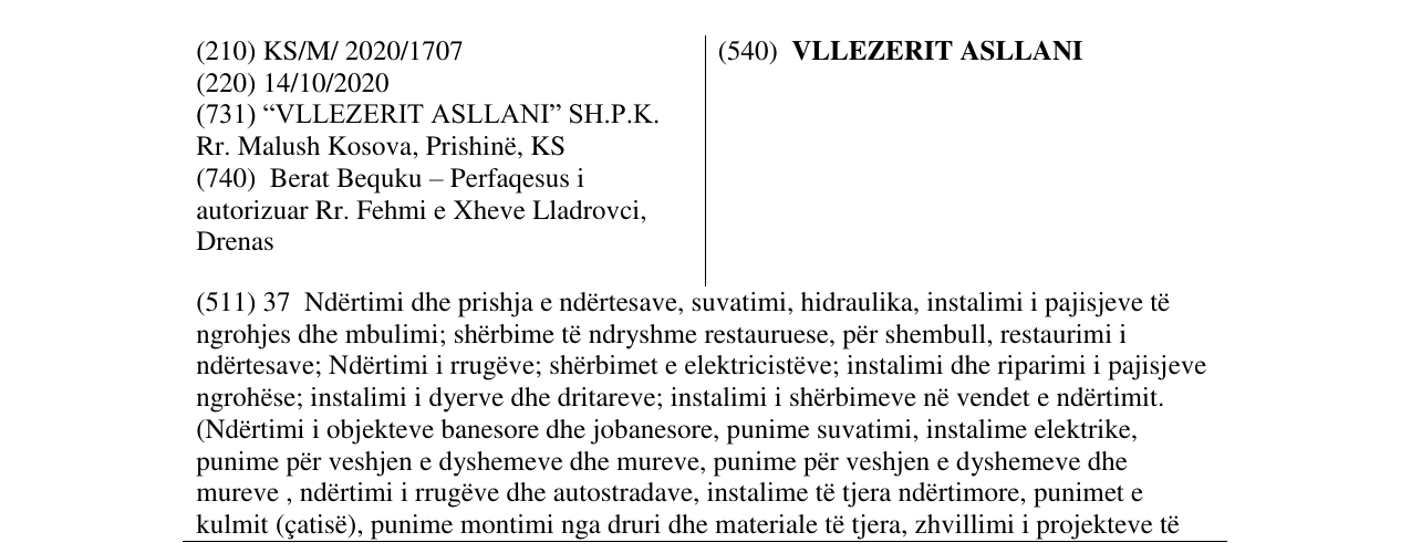 Zëri i markës VLLEZERIT ASLLANI në buletin